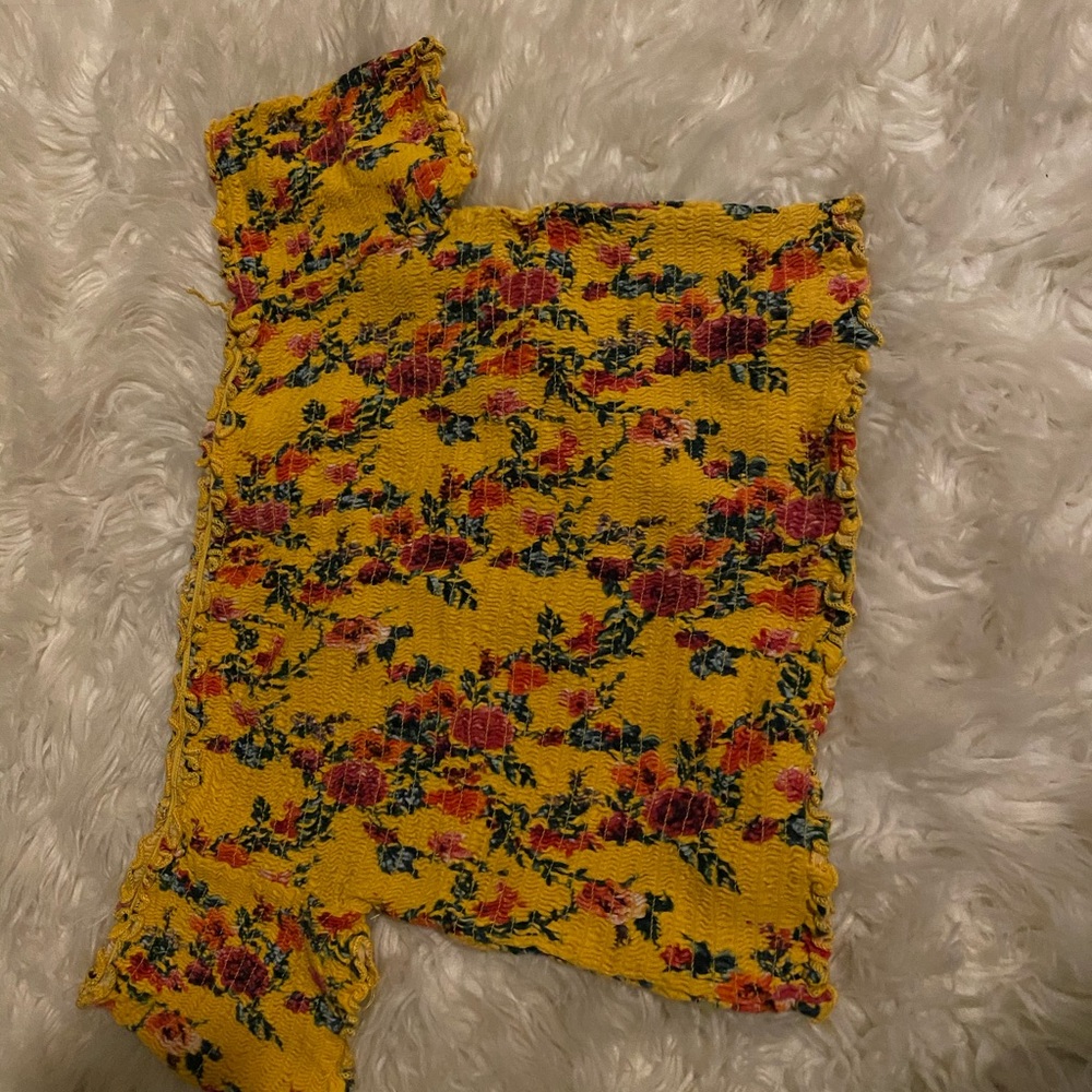 Yellow crop top